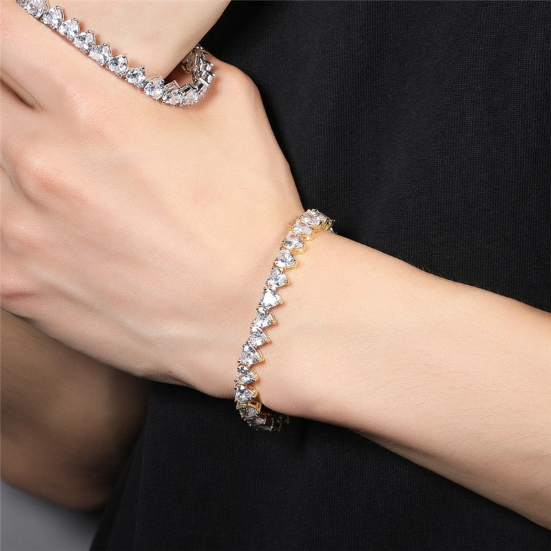 Pulseira Riviera Coração - Peça Premium (resistente à água) - ICE BRO JOIAS