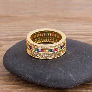 Anéis Ouro 18k Colorido - ICE BRO JOIAS