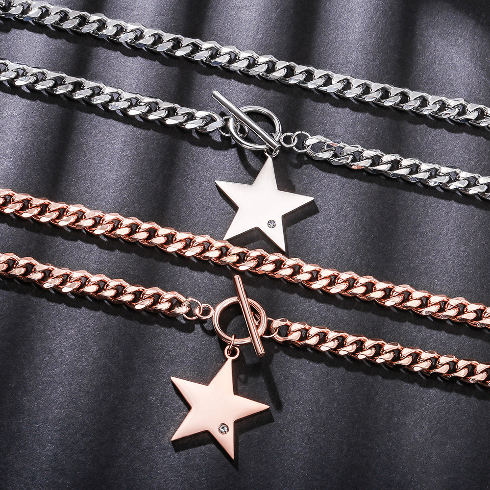 Corrente com Pingente de Estrela elegante - ICE BRO JOIAS