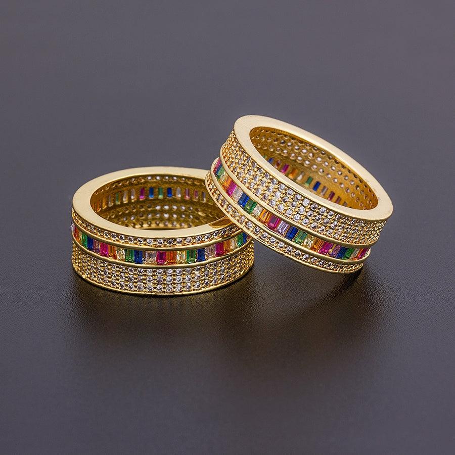 Anéis Ouro 18k Colorido - ICE BRO JOIAS