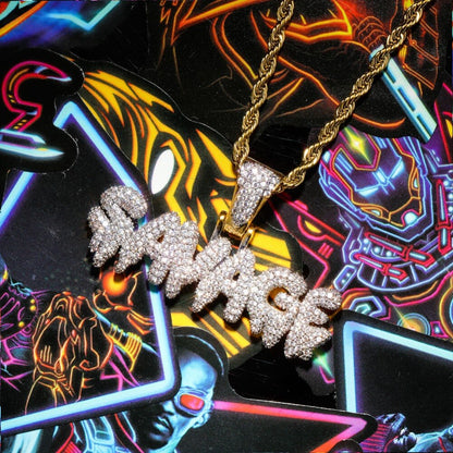 Pingente Premium estilo Rapper 21 Savage com Corrente de brinde - ICE BRO JOIAS