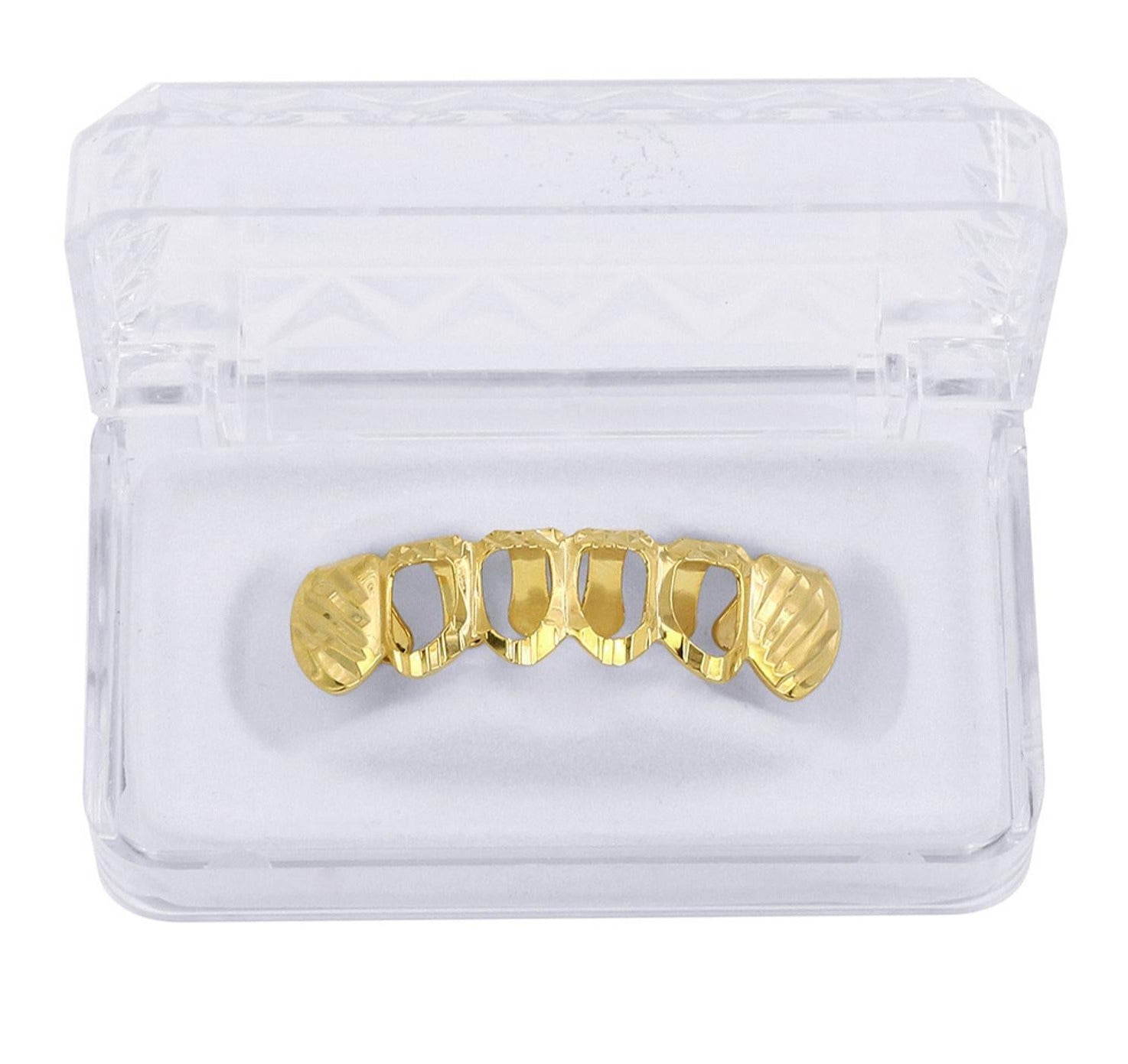 Grillz Luxo Cravejado ICE - com Molde de Silicone para ajustar aos dentes - ICE BRO JOIAS
