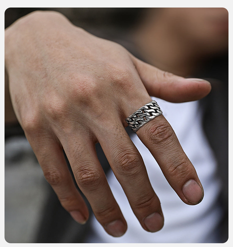 Anel Masculino Estilo Corrente - ICE BRO JOIAS