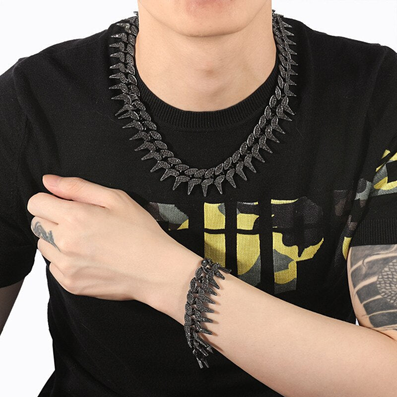 Corrente e Pulseira Spiked Ice - Neon - ICE BRO JOIAS