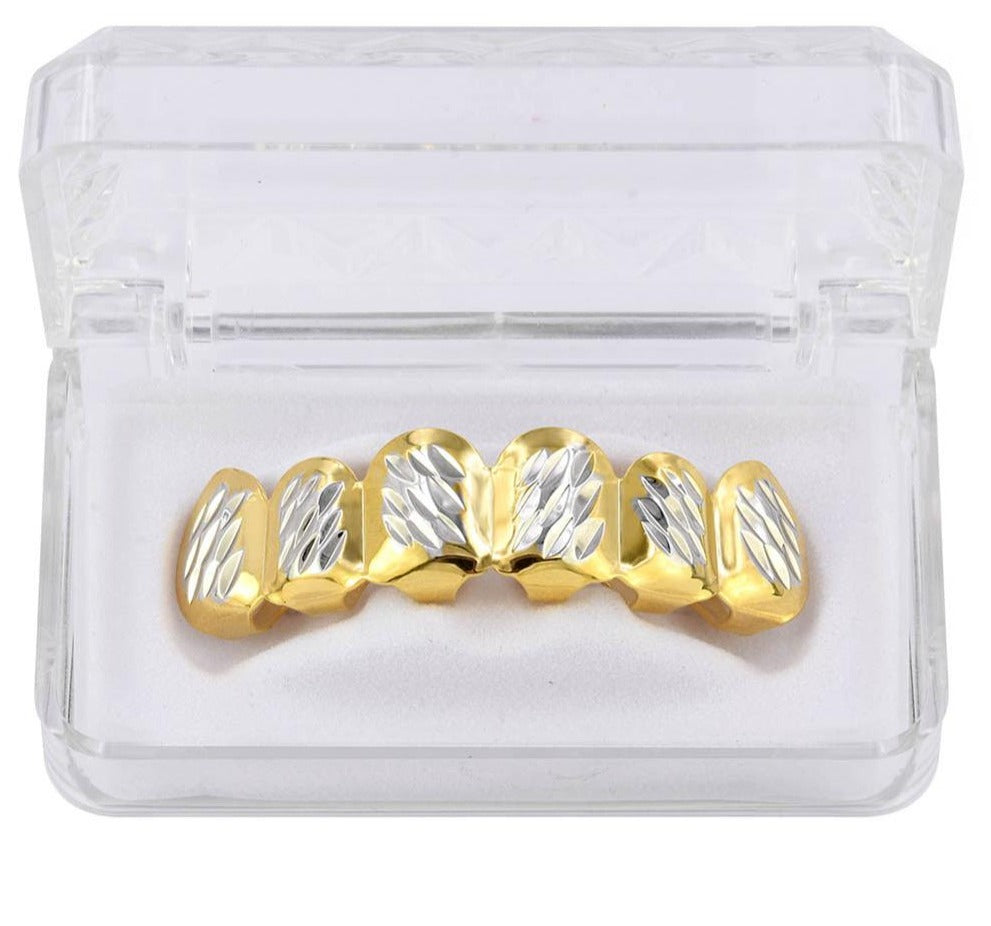 Grillz Luxo Cravejado ICE - com Molde de Silicone para ajustar aos dentes - ICE BRO JOIAS