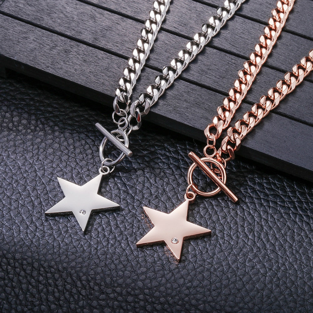 Corrente com Pingente de Estrela elegante - ICE BRO JOIAS