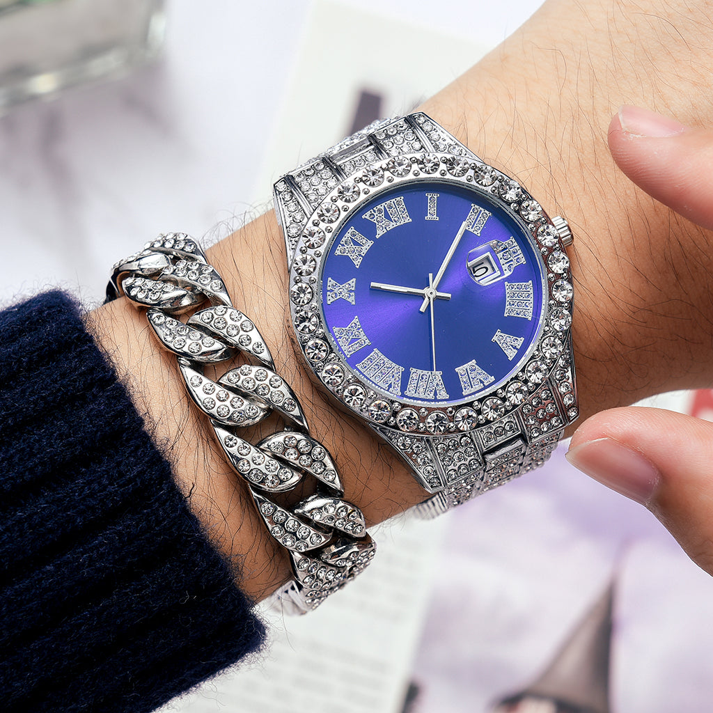 Compre o Relógio Holly Cravejado ICE e Ganhe a Pulseira Cuban Grátis - ICE BRO JOIAS