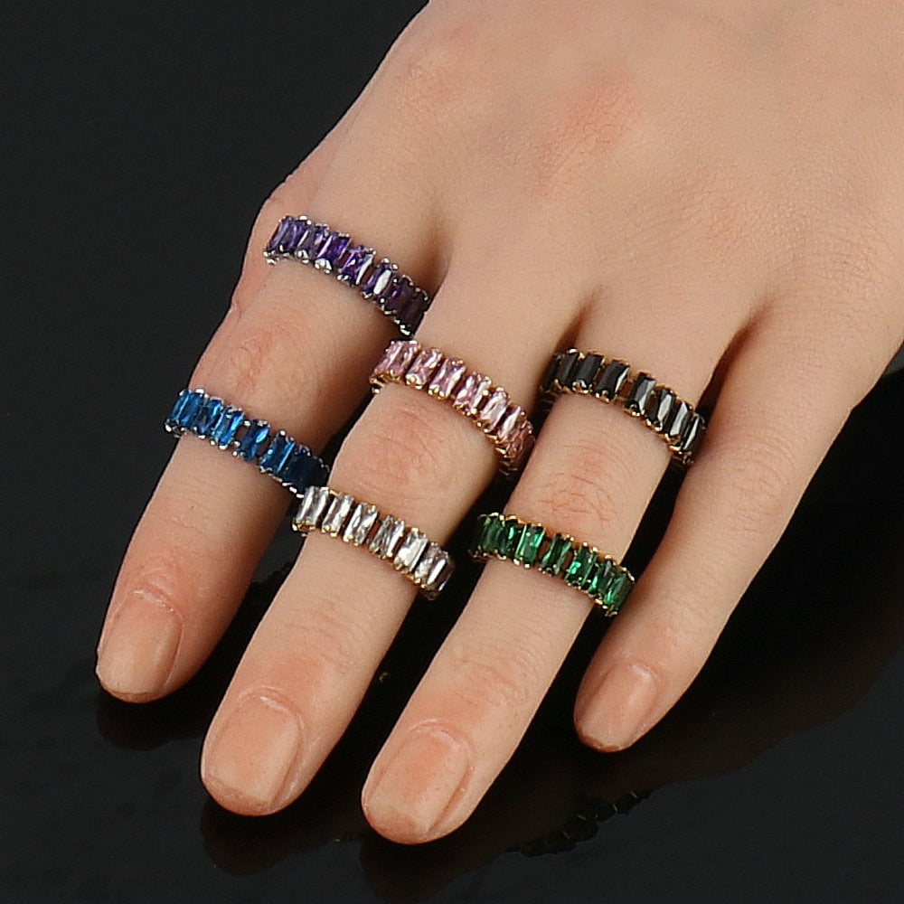 Anel Feminino Clássico Zircão Luxo - ICE BRO JOIAS