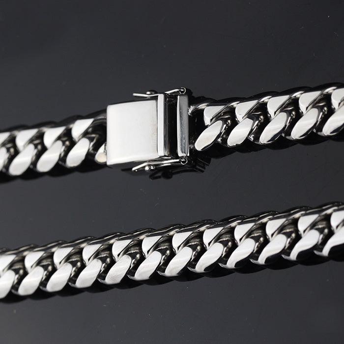 Corrente Duplo Grume com Feixo Gaveta + Pulseira de Brinde - Aço Inoxidavel - ICE BRO JOIAS