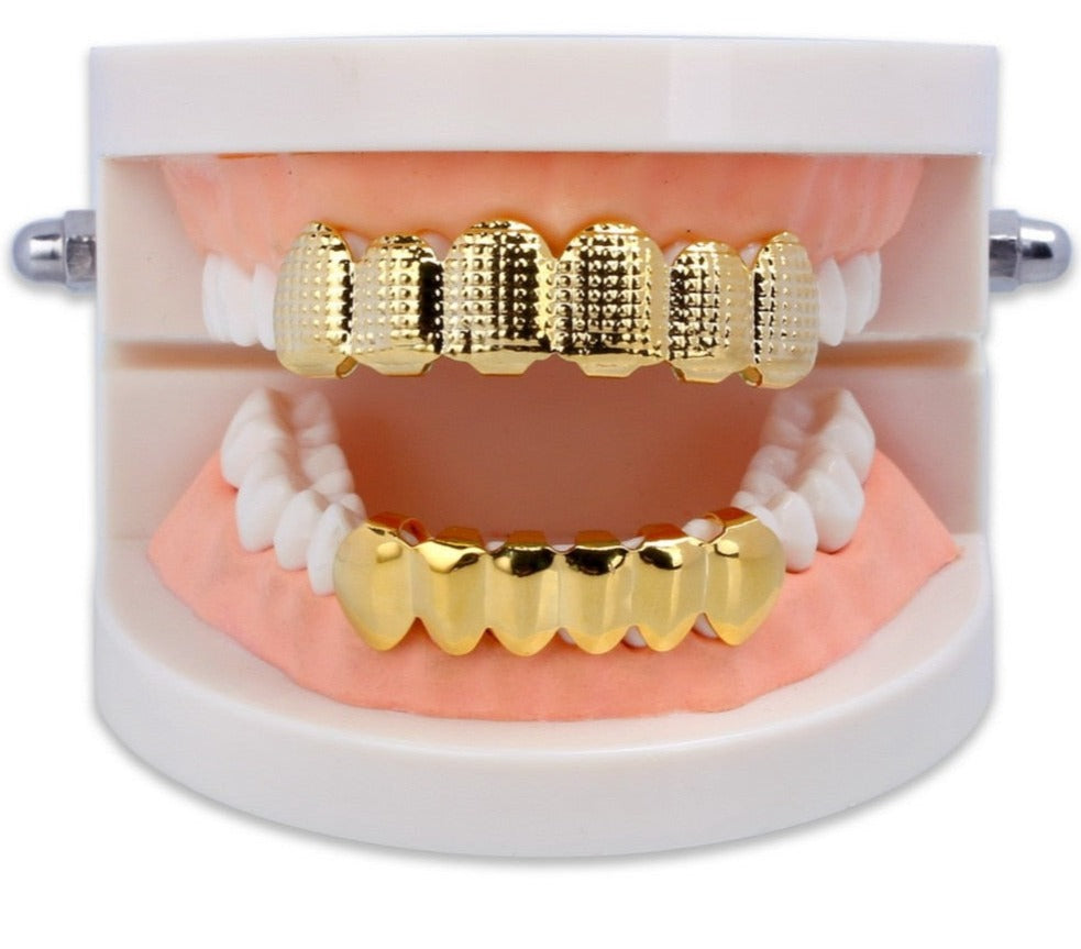 Grillz Luxo Cravejado ICE - com Molde de Silicone para ajustar aos dentes - ICE BRO JOIAS