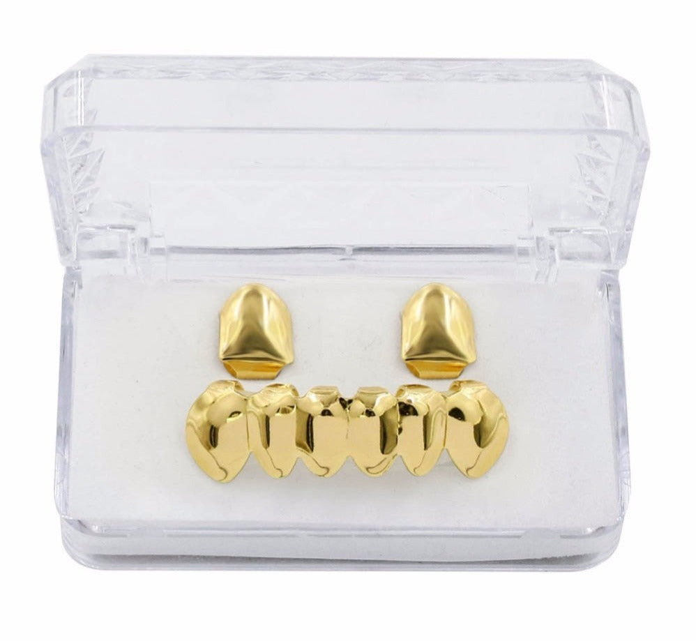 Grillz Luxo Cravejado ICE - com Molde de Silicone para ajustar aos dentes - ICE BRO JOIAS