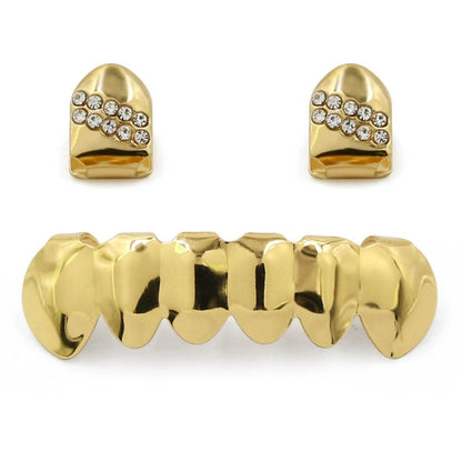 Grillz Luxo Cravejado ICE - com Molde de Silicone para ajustar aos dentes - ICE BRO JOIAS
