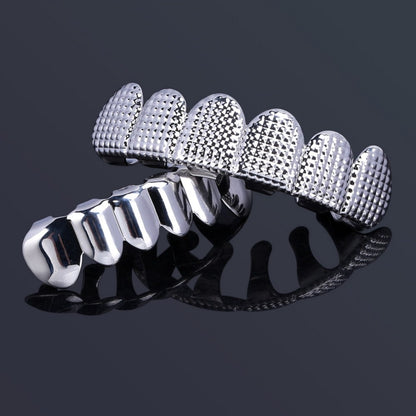 Grillz Luxo Cravejado ICE - com Molde de Silicone para ajustar aos dentes - ICE BRO JOIAS