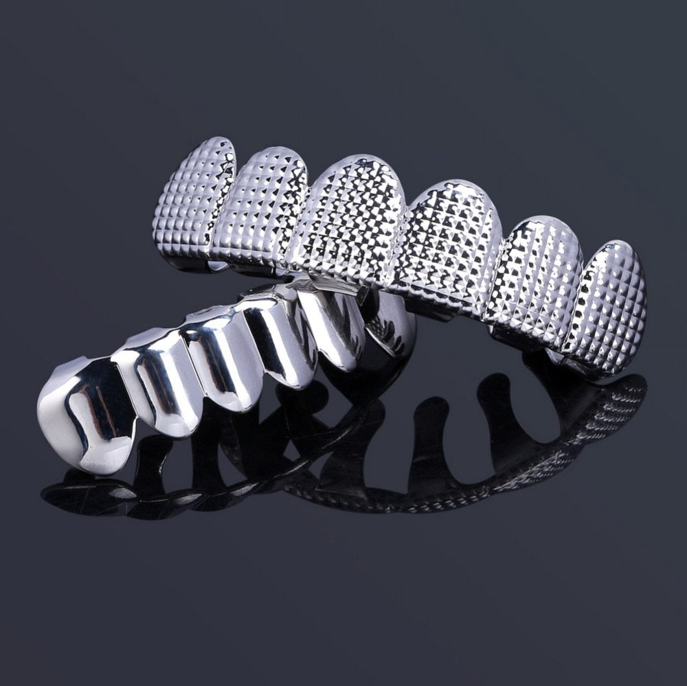 Grillz Luxo Cravejado ICE - com Molde de Silicone para ajustar aos dentes - ICE BRO JOIAS