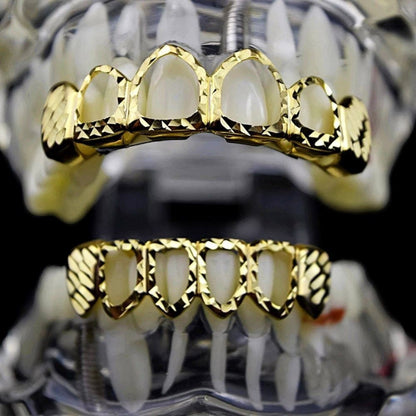 Grillz Luxo Cravejado ICE - com Molde de Silicone para ajustar aos dentes - ICE BRO JOIAS