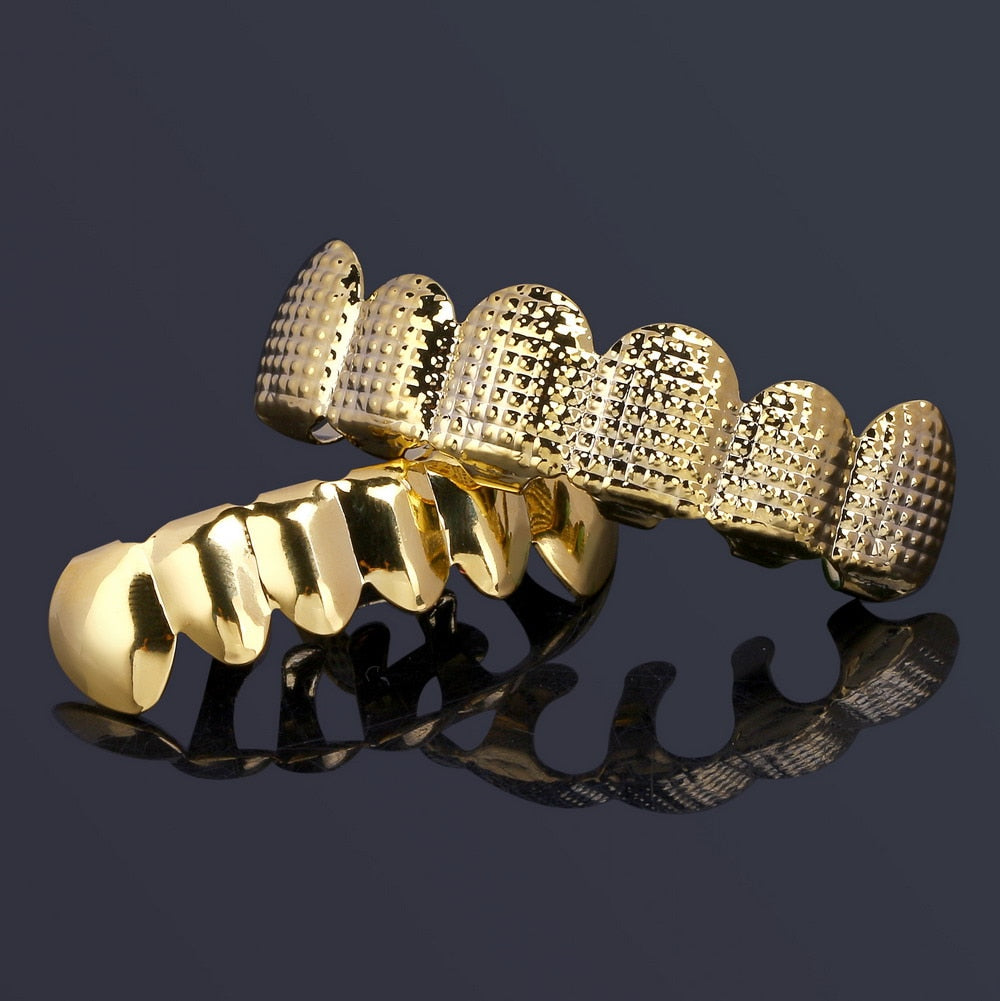 Grillz Luxo Cravejado ICE - com Molde de Silicone para ajustar aos dentes - ICE BRO JOIAS