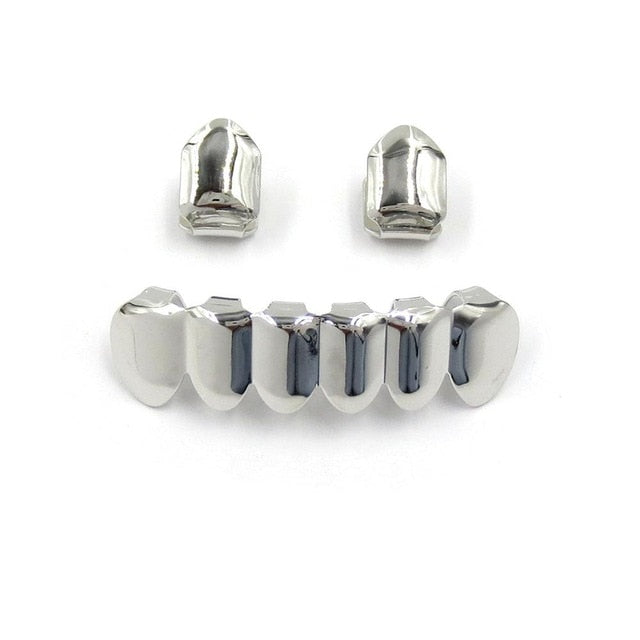 Grillz Luxo Cravejado ICE - com Molde de Silicone para ajustar aos dentes - ICE BRO JOIAS