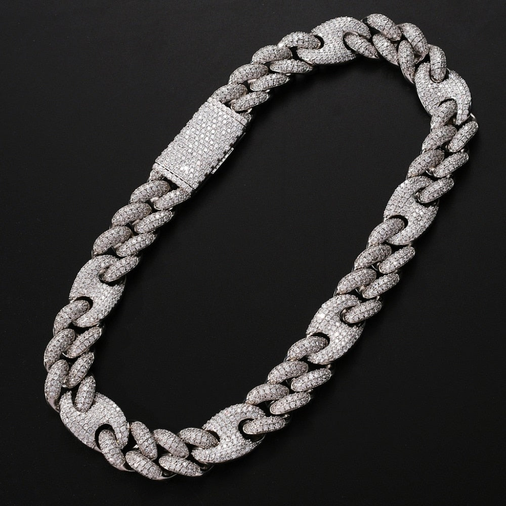 Corrente Cuban 20mm Cravejada ICE - Peça Premium (resistente à água) - ICE BRO JOIAS