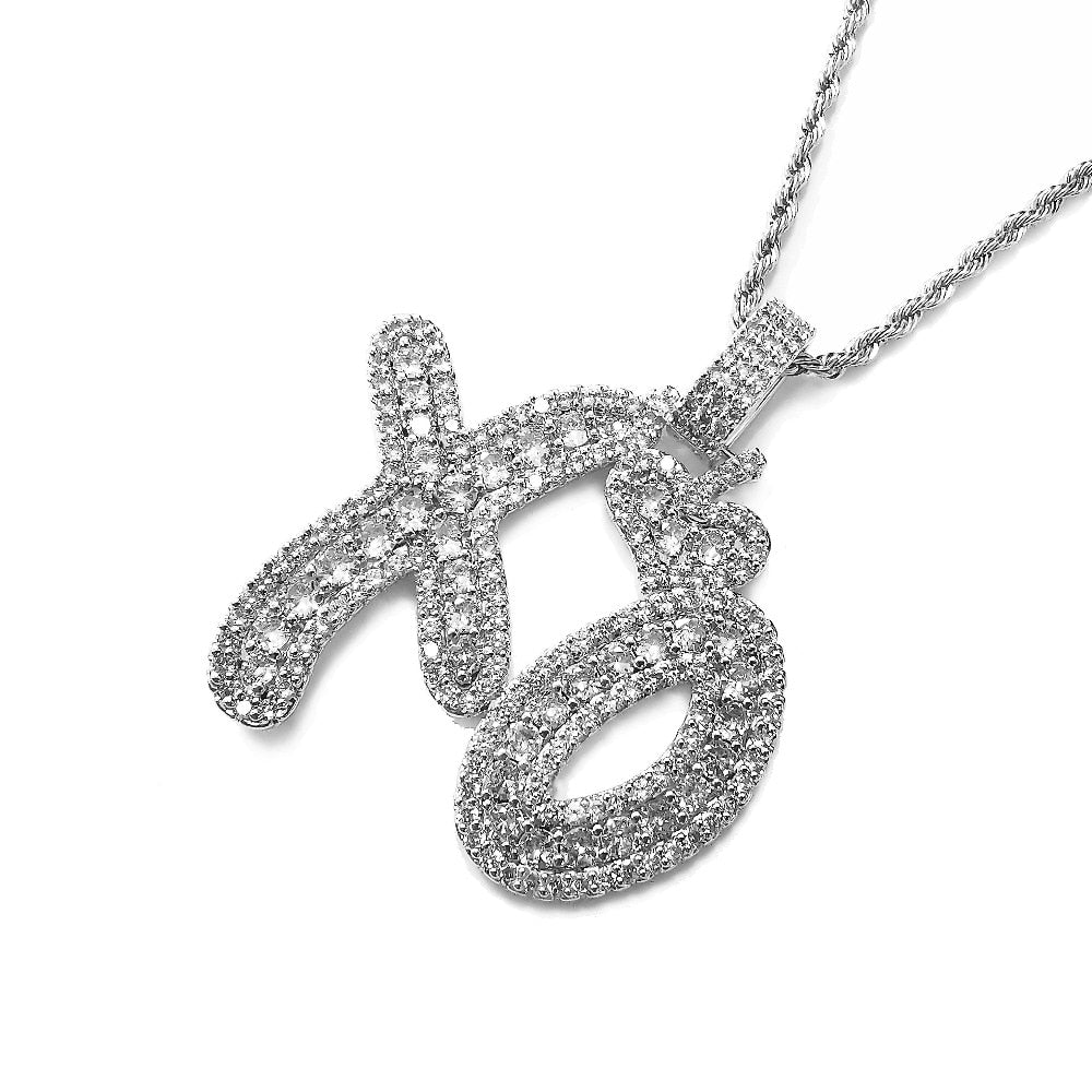 Pingente XO ICE com Corrente de brinde - Peça Premium (resistente à água) - ICE BRO JOIAS