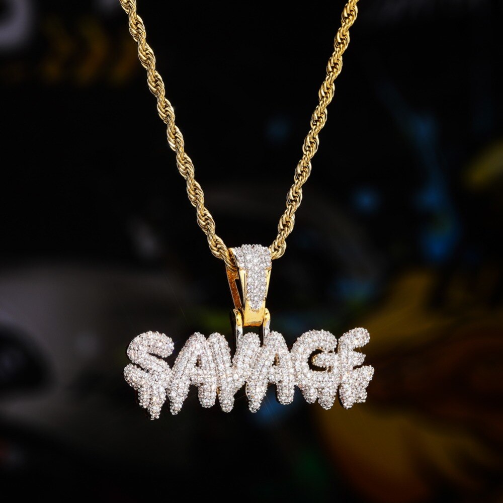 Pingente Premium estilo Rapper 21 Savage com Corrente de brinde - ICE BRO JOIAS
