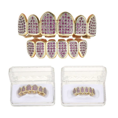 Grillz Luxo Cravejado ICE - com Molde de Silicone para ajustar aos dentes - ICE BRO JOIAS