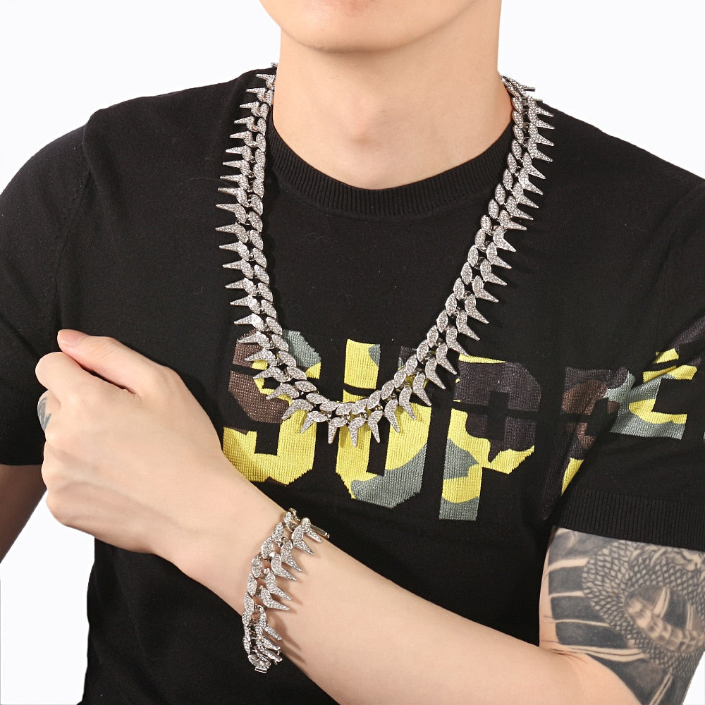 Corrente e Pulseira Spiked Ice - Neon - ICE BRO JOIAS