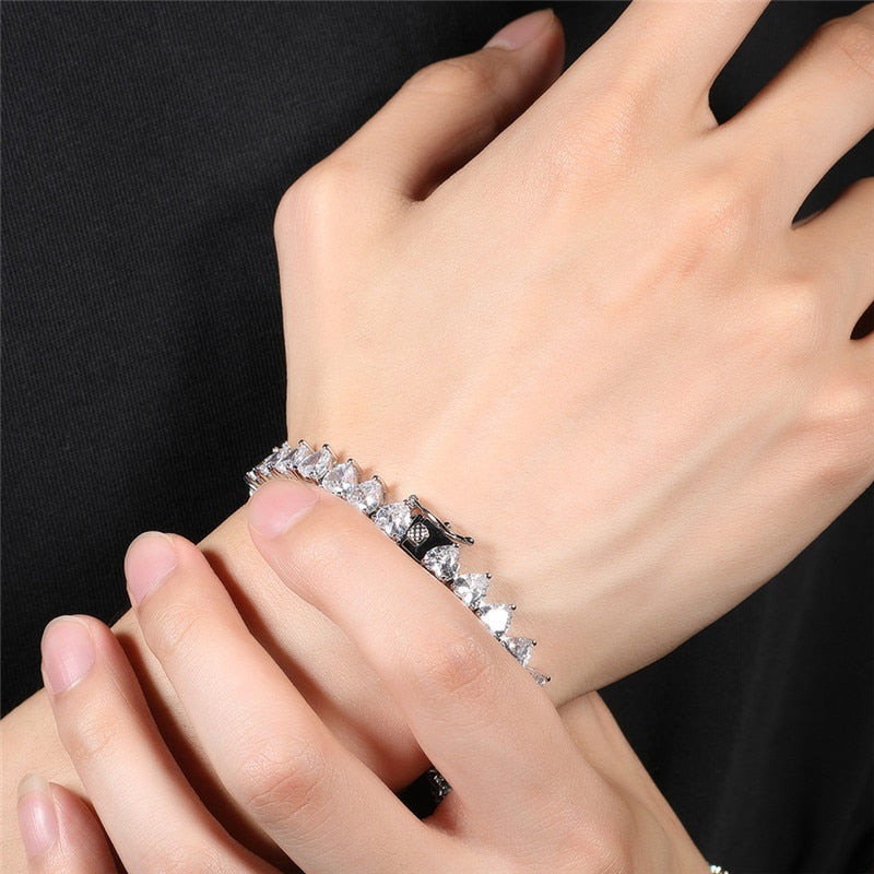 Pulseira Riviera Coração - Peça Premium (resistente à água) - ICE BRO JOIAS