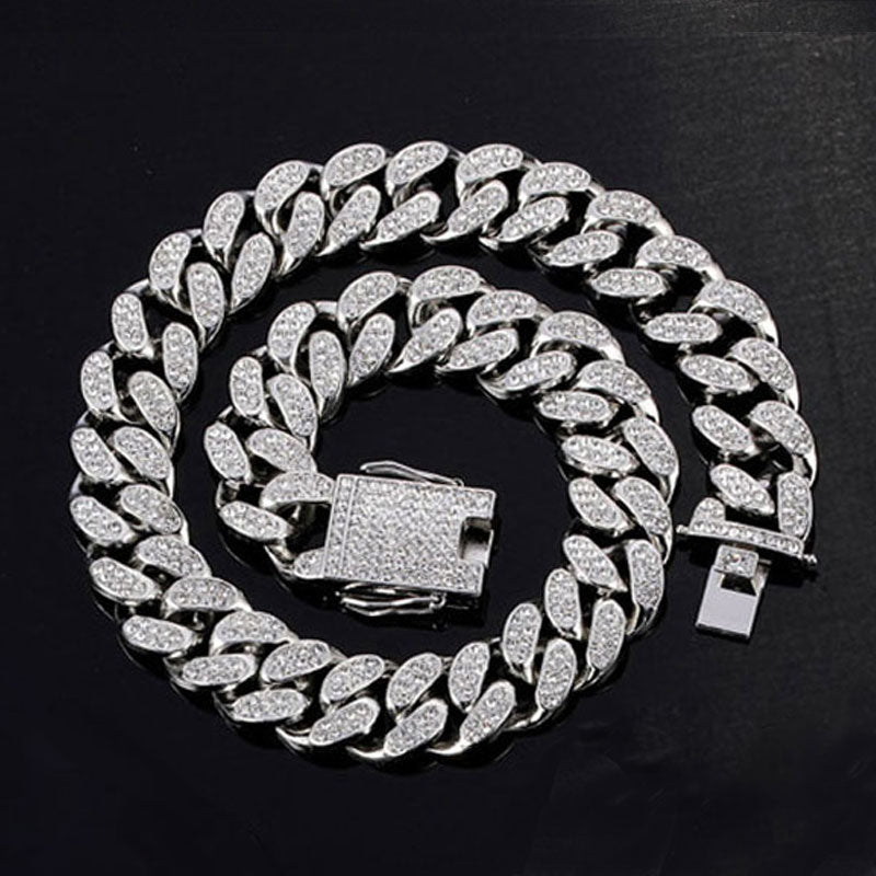Kit Ice 3 peças - Corrente Cuban 20mm (50cm) + Pulseira Cuban (20cm) + Relógio Holly Cravejado - ICE BRO JOIAS