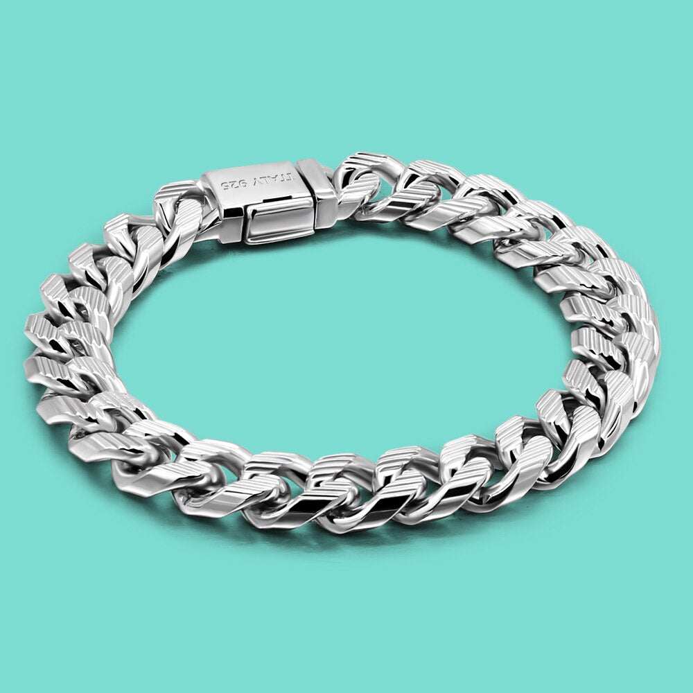 Pulseira Prata S925 legitima. 10mm - ICE BRO JOIAS