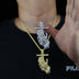 Pingente ICE Skeleton Cruz, com Corrente Rope ou Cuban de Brinde - ICE BRO JOIAS