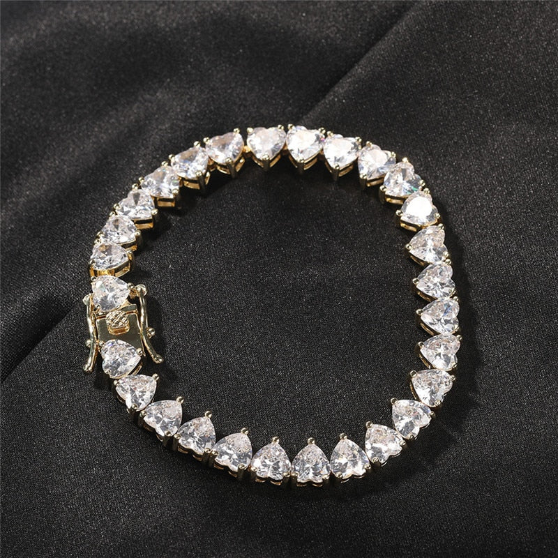 Pulseira Riviera Coração - Peça Premium (resistente à água) - ICE BRO JOIAS
