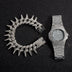 Kit Ice 2 peças - Pulseira Spiked 25mm (20cm) + Relógio Cravejado - ICE BRO JOIAS