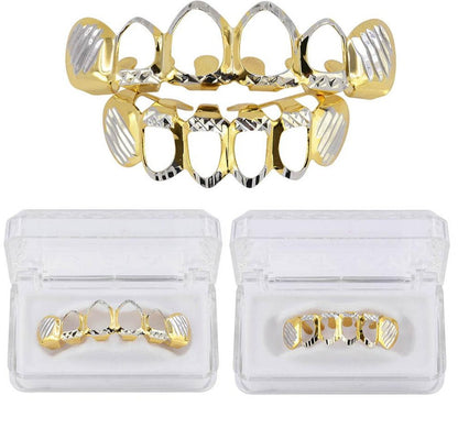 Grillz Luxo Cravejado ICE - com Molde de Silicone para ajustar aos dentes - ICE BRO JOIAS