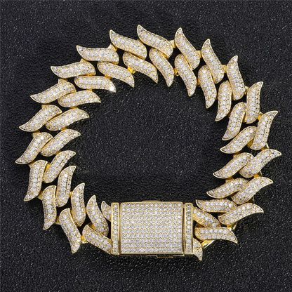 Pulseira Spiked 18mm - Peça Premium (resistente à água) - ICE BRO JOIAS