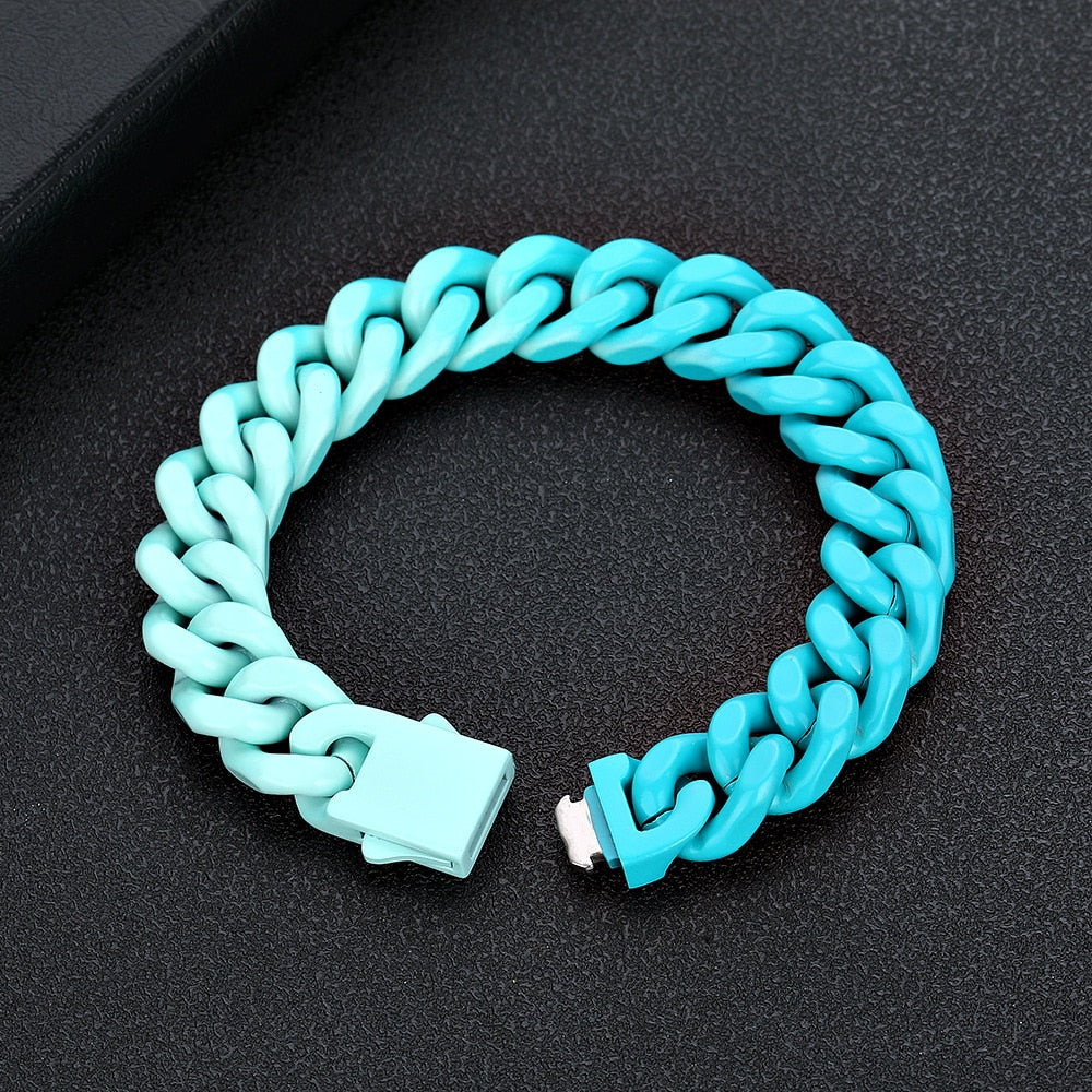 Pulseira 13mm Cuban Premium - Não é acrílico - 20cm - Peça Premium (resistente à água) - ICE BRO JOIAS