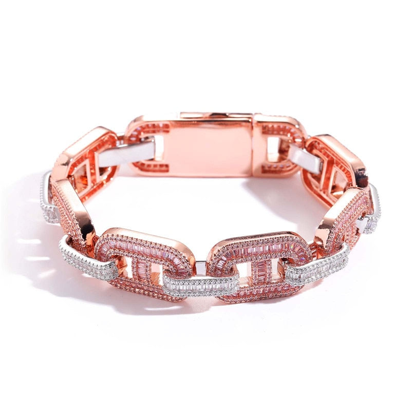 Pulseira Baguette 15mm - Peça Premium (resistente à água) - ICE BRO JOIAS