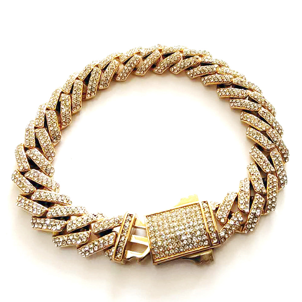 Pulseira Prong 12mm, aço inoxidável, Linha Premium 1 ano de garantia - ICE BRO JOIAS