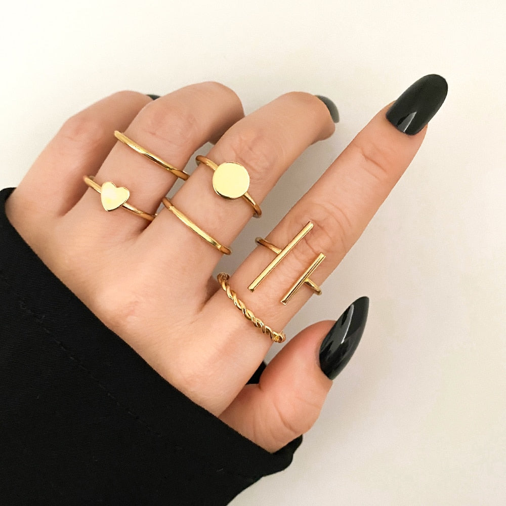 Conjunto de Anéis Ouro 18k Elos do Infinito - Várias opções - ICE BRO JOIAS