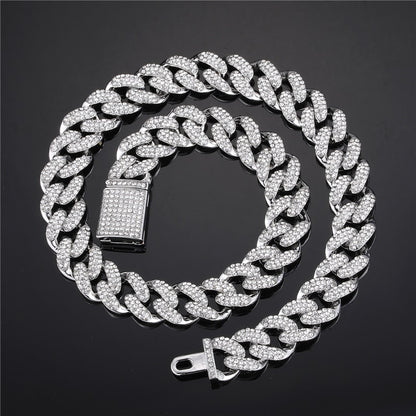 Corrente ICE Cravejada Miami Cuban 15mm - ICE BRO JOIAS