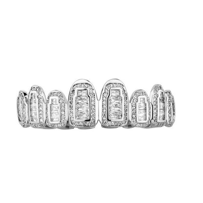 Grillz (avulso) Luxo Cravejado ICE - com Molde de Silicone para ajustar aos dentes - ICE BRO JOIAS