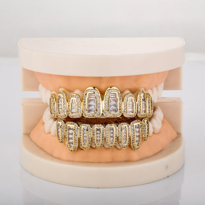 Grillz Luxo Cravejado ICE - com Molde de Silicone para ajustar - ICE BRO JOIAS