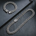 Kit Cravejada ICE Cuban 13mm - Corrente Cuban + Pulseira Cuban - ICE BRO JOIAS