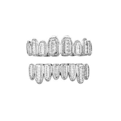 Grillz Luxo Cravejado ICE - com Molde de Silicone para ajustar aos dentes - ICE BRO JOIAS