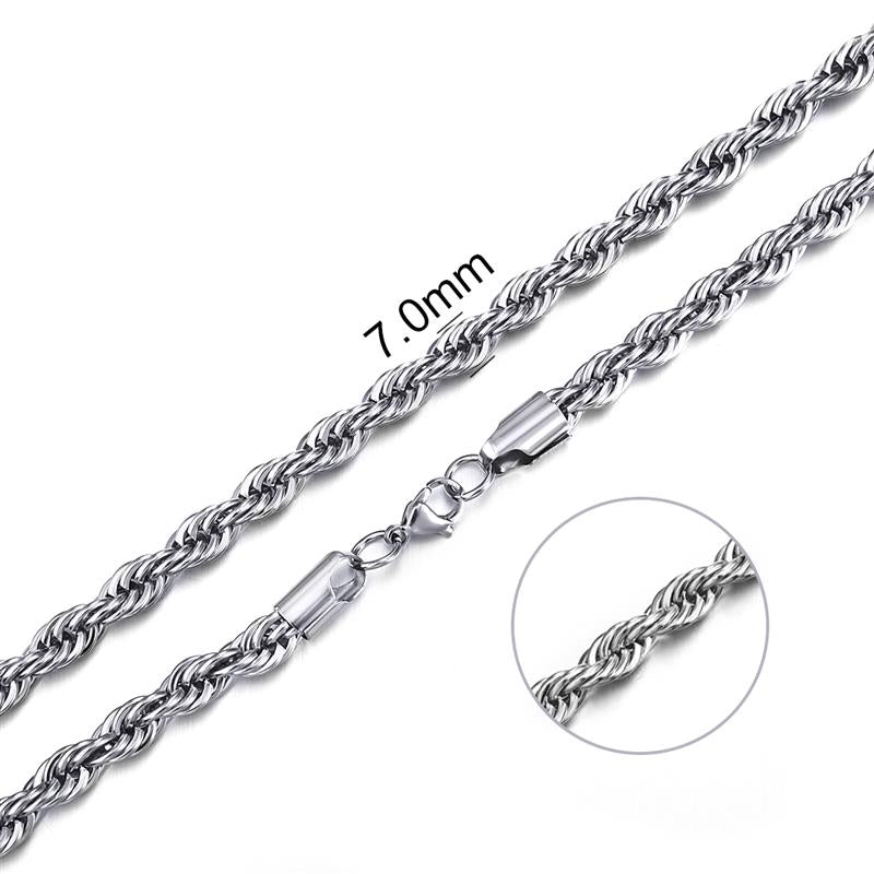 Corrente Rope ICE 2/3/4/5/6mm - Peça Premium (resistente à água) - ICE BRO JOIAS