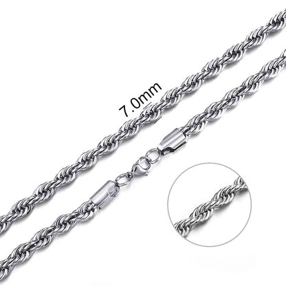 Corrente Rope ICE 2/3/4/5/6mm - Peça Premium (resistente à água) - ICE BRO JOIAS