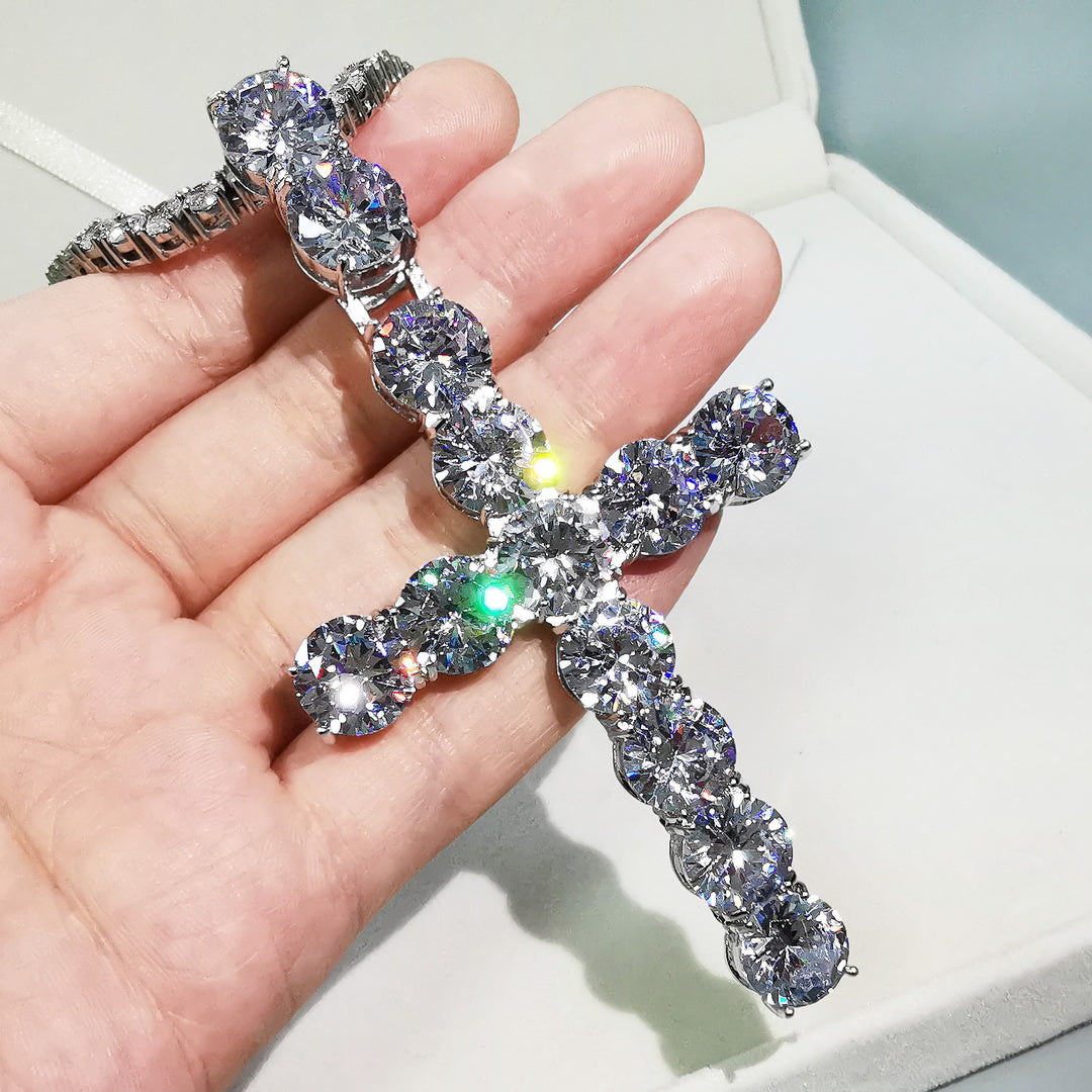 Pingente Cruz ICE com Corrente de brinde - Peça Premium - ICE BRO JOIAS