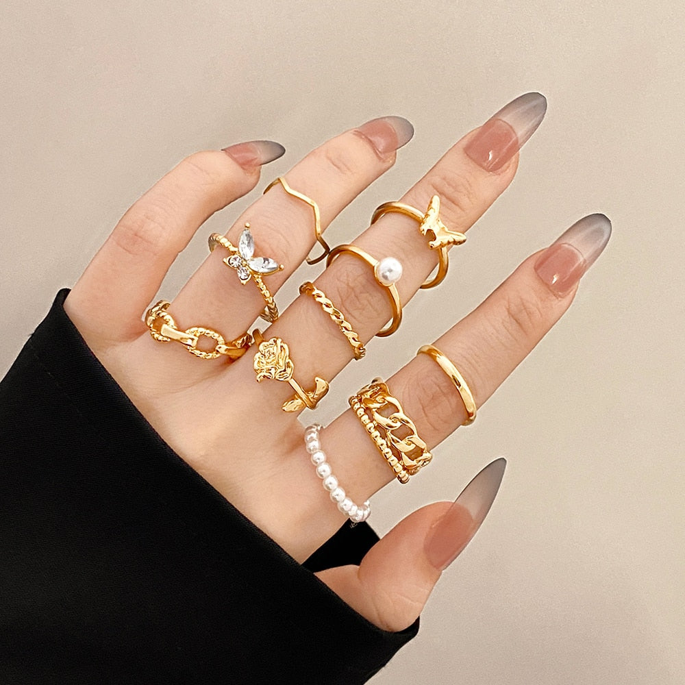 Conjunto de Anéis Ouro 18k Elos do Infinito - Várias opções - ICE BRO JOIAS