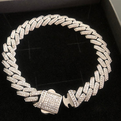 Pulseira Prong 12mm, aço inoxidável, Linha Premium 1 ano de garantia - ICE BRO JOIAS