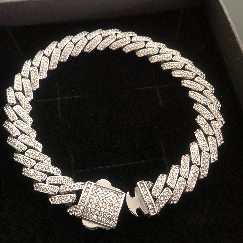 Pulseira Prong 12mm, aço inoxidável, Linha Premium 1 ano de garantia - ICE BRO JOIAS
