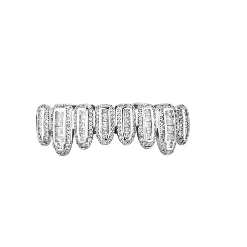 Grillz (avulso) Luxo Cravejado ICE - com Molde de Silicone para ajustar aos dentes - ICE BRO JOIAS